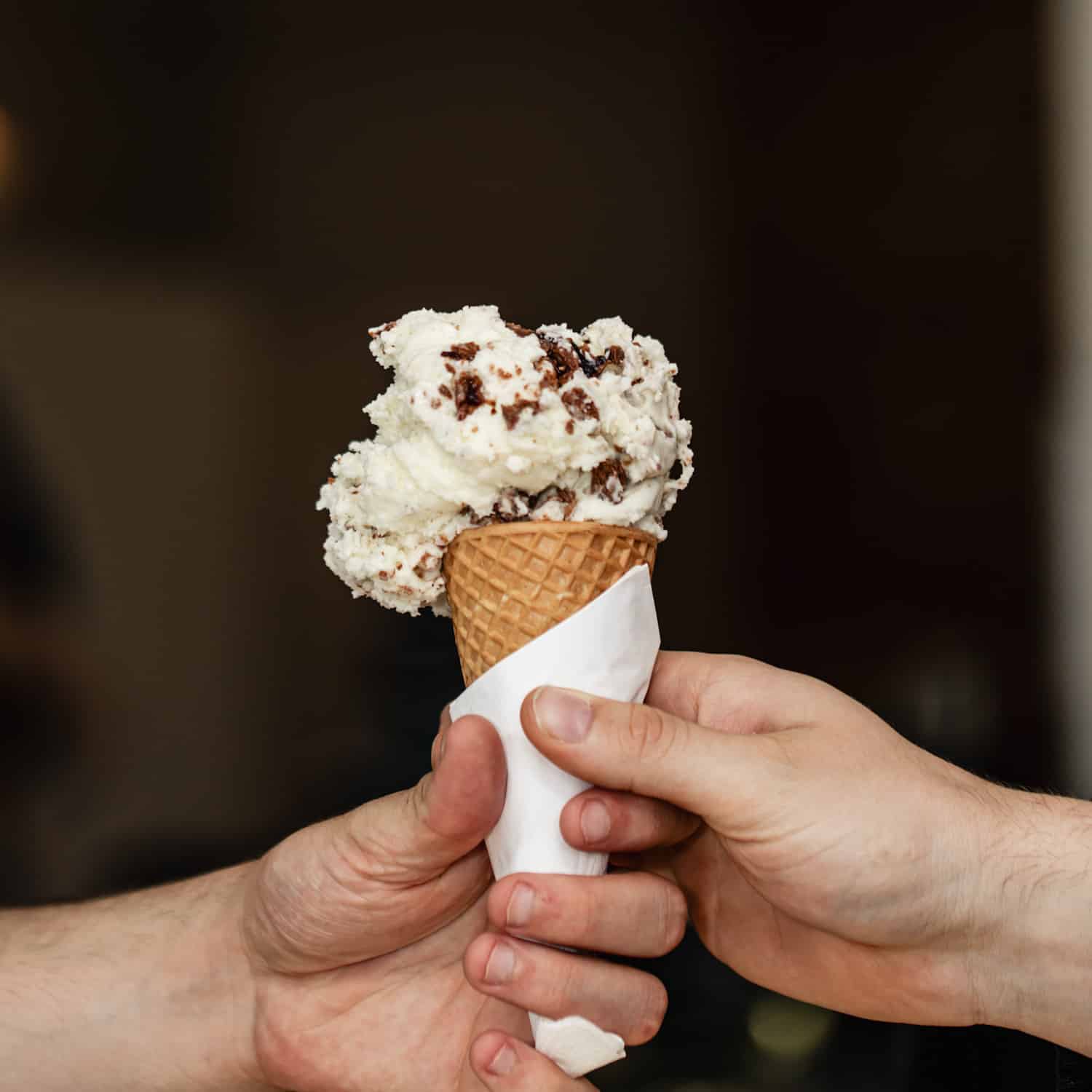 Artisan gelato made onsite at Dixie Blue Gelato Café in Deloraine, Tasmania