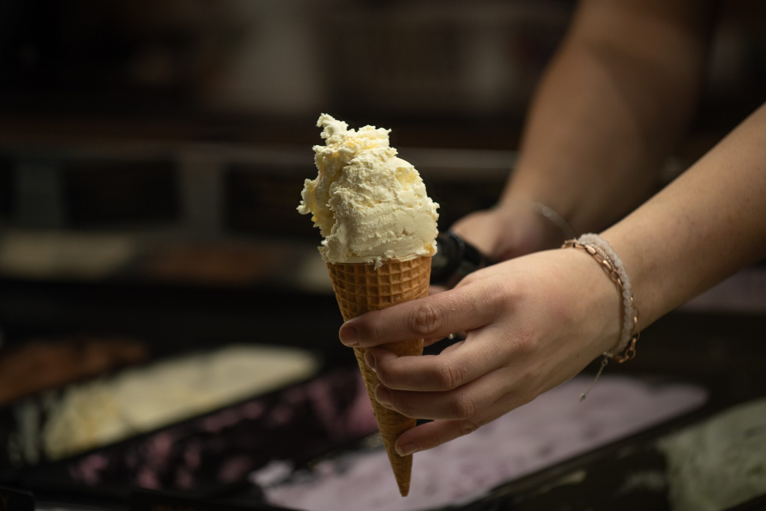 Tasmanian ice cream at Van Diemens Land Creamery in Elizabeth Town