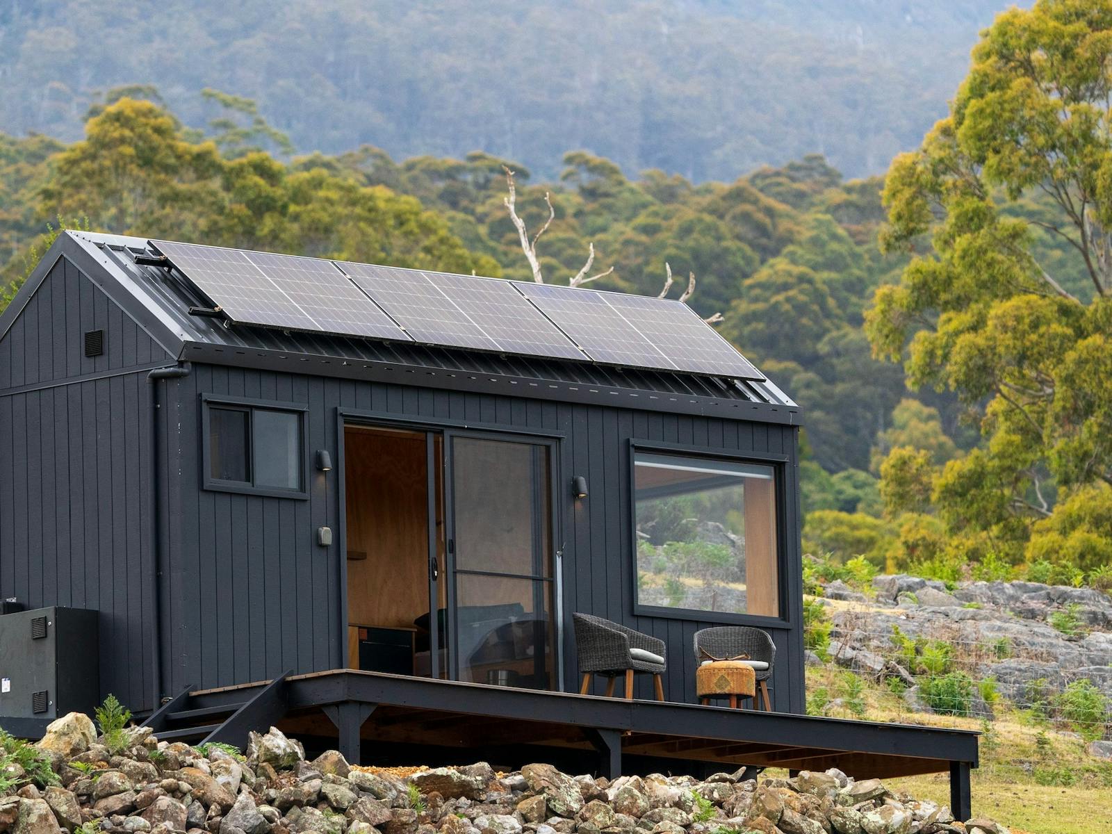 Farm stay cabin at Springfield Deer Farm near Deloraine, Tasmania